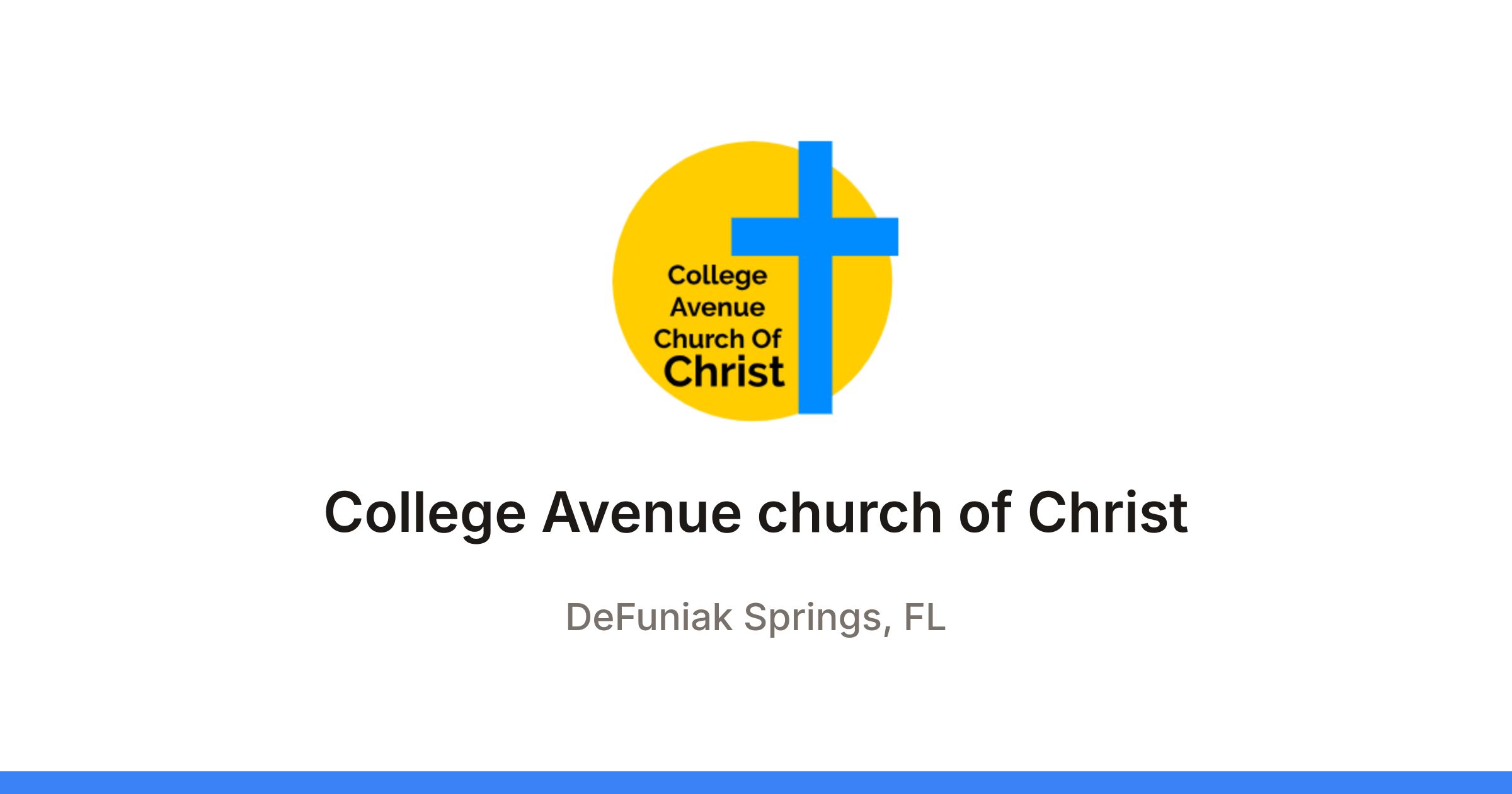 College Avenue Church of Christ - Emergency Pantry
