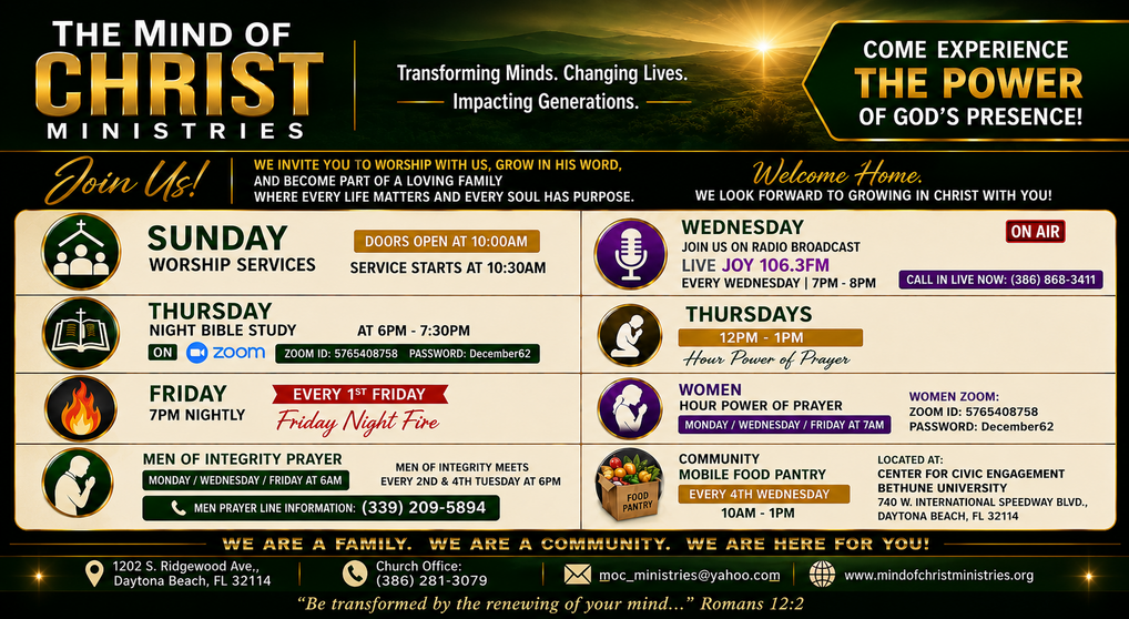 The Mind of Christ Ministries Food Pantry