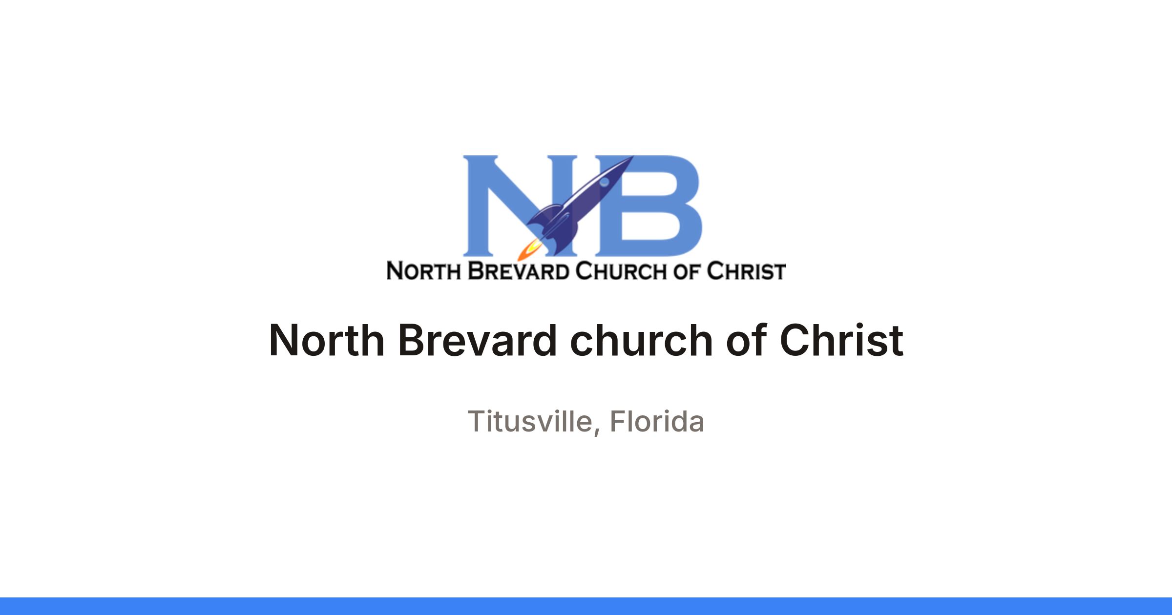 North Brevard Church of Christ Food Pantry