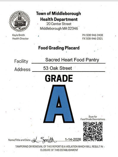 Sacred Heart Outreach Pantry / Middleboro